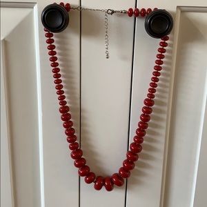 Red beaded necklace